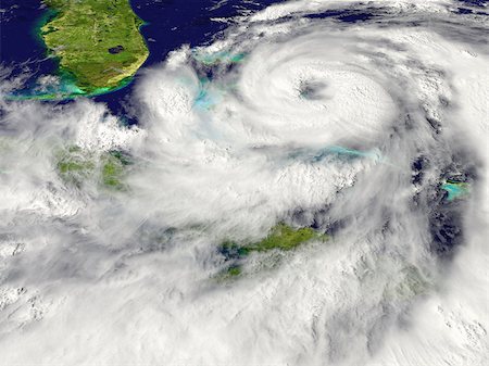 space satellite - Huge hurricane approaching Florida in America. Elements of this image furnished by NASA Stock Photo - Budget Royalty-Free & Subscription, Code: 400-07320638