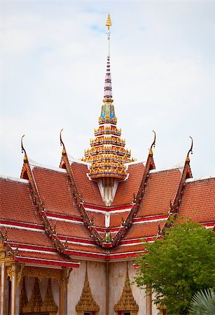 simsearch:400-05746473,k - Detail of the facade of an old Buddhist temple. Thailand, wat Chalong. Stock Photo - Budget Royalty-Free & Subscription, Code: 400-07320860