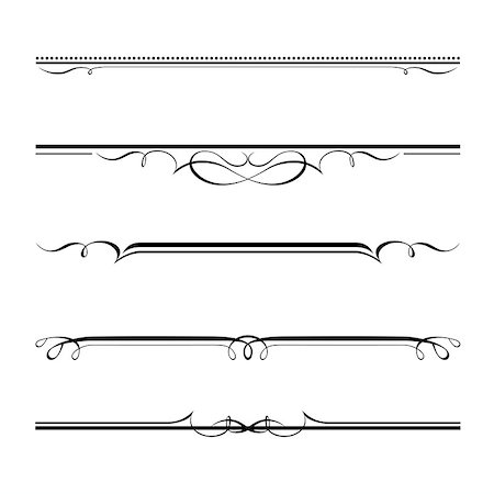 simsearch:400-06383976,k - Vector set of decorative elements, border and page rules frame Stock Photo - Budget Royalty-Free & Subscription, Code: 400-07323655