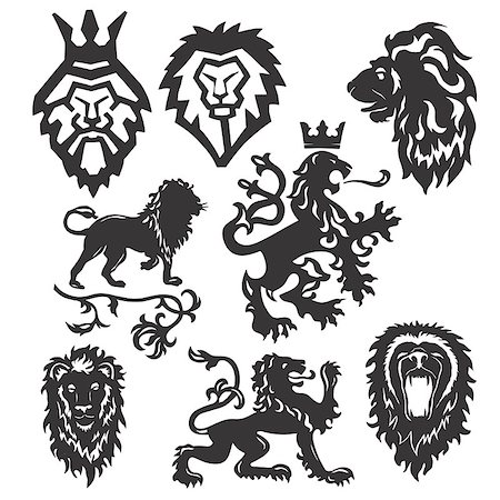 vector stylized heraldic symbol Stock Photo - Budget Royalty-Free & Subscription, Code: 400-07338301