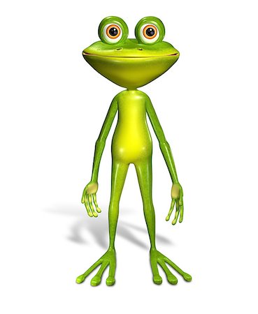 simsearch:400-04912667,k - 3d illustration merry green frog with big eyes Stock Photo - Budget Royalty-Free & Subscription, Code: 400-07338538