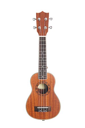 Ukulele Hawaiian guitar, studio shot isolated on white background Stock Photo - Budget Royalty-Free & Subscription, Code: 400-07338918