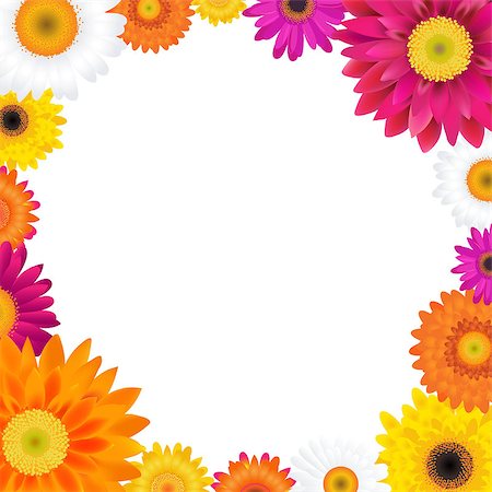 flowers bouquet vector - Gerbers Frame, With Gradient Mesh, Vector Illustration Stock Photo - Budget Royalty-Free & Subscription, Code: 400-07330480