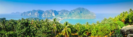 Tropical landscape. Phi-phi island, panorama view. Thailand. Stock Photo - Budget Royalty-Free & Subscription, Code: 400-07405542