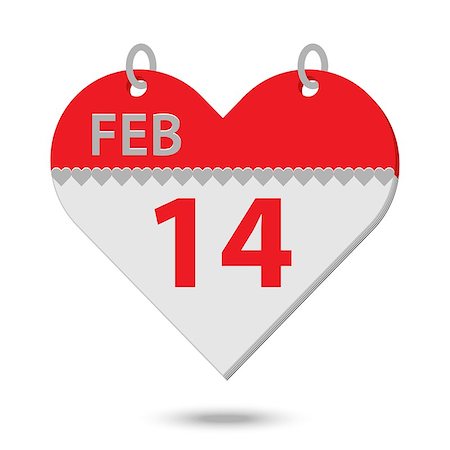 valentine calendar Stock Photo - Budget Royalty-Free & Subscription, Code: 400-07406033