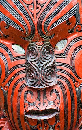 Beautiful maori carving. Rotorua, New Zealand Stock Photo - Budget Royalty-Free & Subscription, Code: 400-07406098