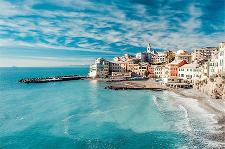 View of Bogliasco. Bogliasco is a ancient fishing village in Italy Stock Photo - Budget Royalty-Free & Subscription, Code: 400-07406691