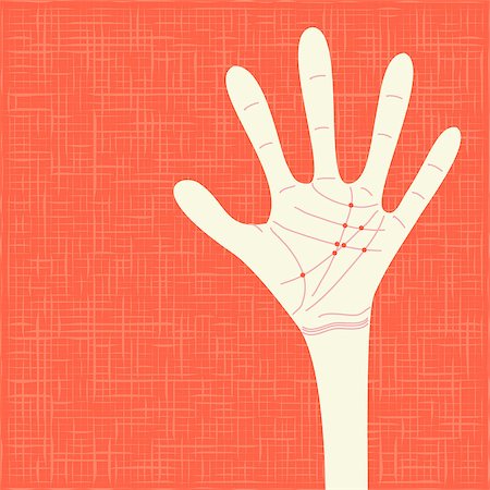warm colorful up hand, vector illustration with texture Stock Photo - Budget Royalty-Free & Subscription, Code: 400-07407572