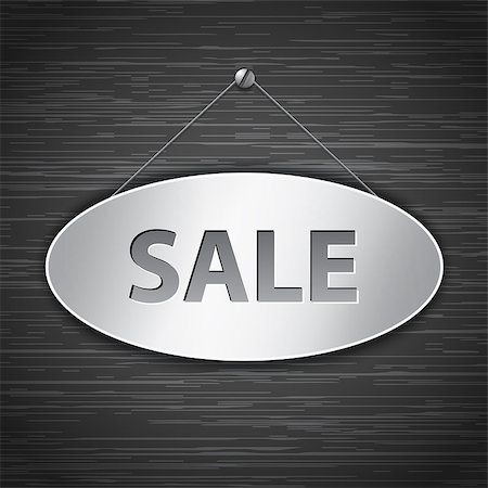 simsearch:400-07215674,k - Metallic tablet with the word "Sale"on brushed metal background. Vector illustration Stock Photo - Budget Royalty-Free & Subscription, Code: 400-07409588