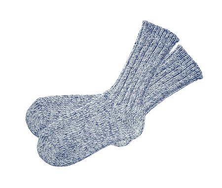 stocking feet - Grey wool socks isolated on white background Stock Photo - Budget Royalty-Free & Subscription, Code: 400-07415272