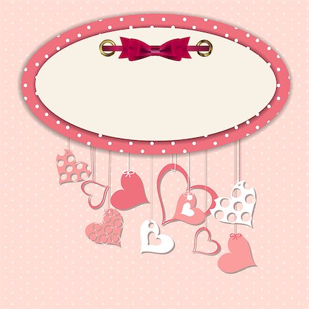 Valentines day heart backgroung, vector illustration Photographie de stock - Aubaine LD & Abonnement, Code: 400-07415561