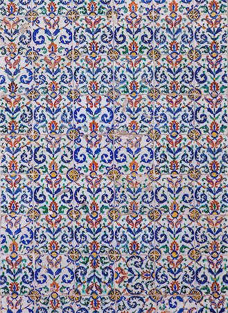 Detail of Turkish Tile from Ottoman Era Istanbul Stock Photo - Budget Royalty-Free & Subscription, Code: 400-07410119