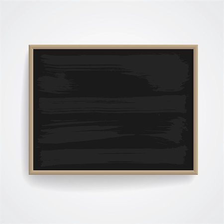 Black chalkboard with wooden frame. Vector eps-10. Stock Photo - Budget Royalty-Free & Subscription, Code: 400-07410766