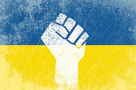 revolution vector - Vector illustration of fist symbol for the Ukrainian revolution Stock Photo - Budget Royalty-Free & Subscription, Code: 400-07412859