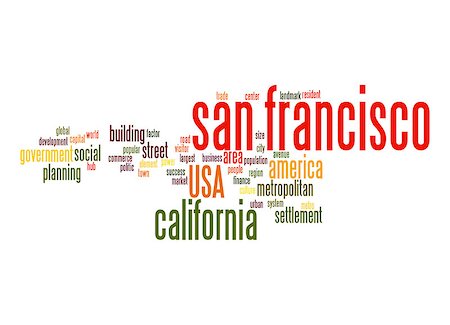 San Francisco word cloud Stock Photo - Budget Royalty-Free & Subscription, Code: 400-07424083