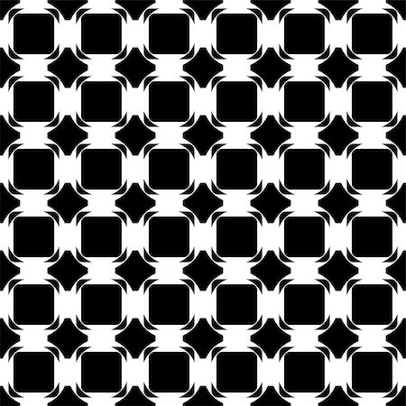 simsearch:400-07424187,k - Design seamless monochrome tetragon pattern. Abstract geometric lattice background. Vector art Photographie de stock - Aubaine LD & Abonnement, Code: 400-07424186