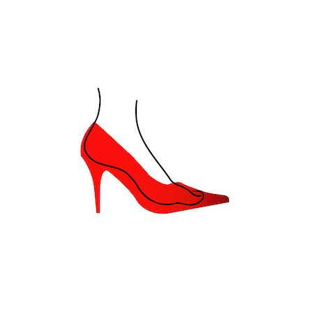 simsearch:400-04450069,k - Foot In A Red Shoe Diagram Stock Photo - Budget Royalty-Free & Subscription, Code: 400-07427091
