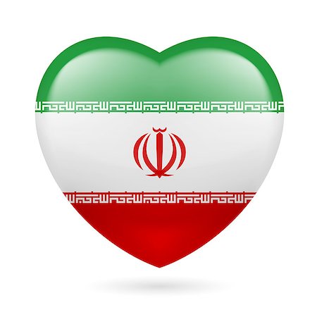 favorite - Heart with  Iranian flag colors. I love  Iran Stock Photo - Budget Royalty-Free & Subscription, Code: 400-07427579