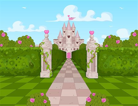 rose design backgrounds - Romantic Castle Landscape Stock Photo - Budget Royalty-Free & Subscription, Code: 400-07428258