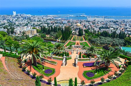 A beautiful picture of the Bahai Gardens in Haifa Israel. Stock Photo - Budget Royalty-Free & Subscription, Code: 400-07428448