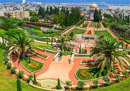 A beautiful picture of the Bahai Gardens in Haifa Israel. Stock Photo - Budget Royalty-Free & Subscription, Code: 400-07428449