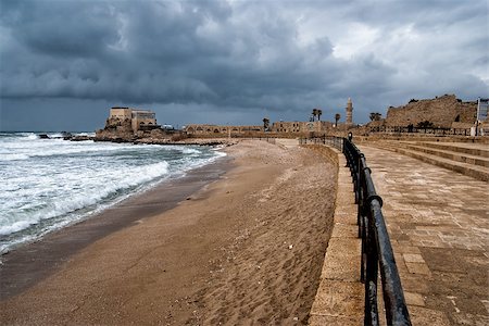 simsearch:400-06642892,k - Ruins of harbor at Caesarea - ancient roman port in Israel Stock Photo - Budget Royalty-Free & Subscription, Code: 400-07428440