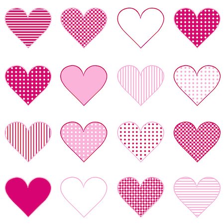 simsearch:400-04886615,k - Set of hearts Stock Photo - Budget Royalty-Free & Subscription, Code: 400-07428536
