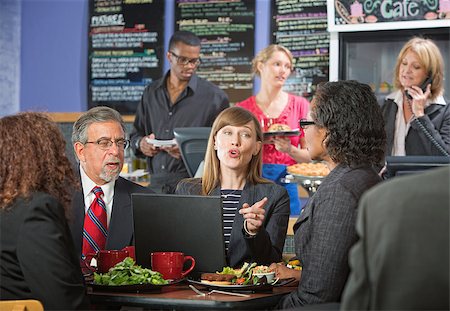 simsearch:400-04099373,k - Adult business people in conversation during lunch break Stock Photo - Budget Royalty-Free & Subscription, Code: 400-07428561
