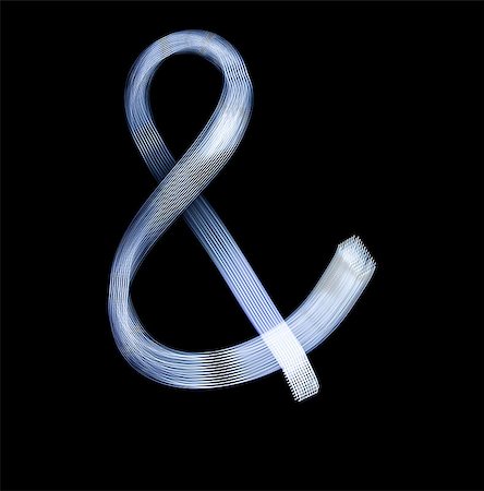 futuristic alphabets - Ampersand Symbol Icon Using Light Painting Technique isolated over black Background Stock Photo - Budget Royalty-Free & Subscription, Code: 400-07421729
