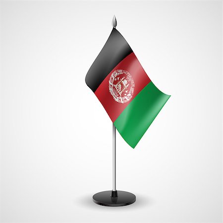 State table flag of Afghanistan. National symbol Stock Photo - Budget Royalty-Free & Subscription, Code: 400-07422433