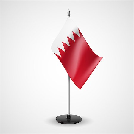 State table flag of Bahrain. National symbol Stock Photo - Budget Royalty-Free & Subscription, Code: 400-07422457