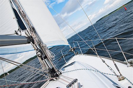 sports and sailing - Trip on a yacht along the coast of the Gulf Stock Photo - Budget Royalty-Free & Subscription, Code: 400-07430595