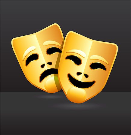 Original Vector Illustration: Comedy and tragedy theater masks AI8 compatible Stock Photo - Budget Royalty-Free & Subscription, Code: 400-07445062