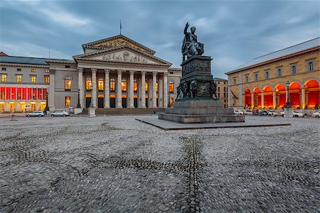 simsearch:400-07309915,k - The National Theatre of Munich, Located at Max-Joseph-Platz Square in Munich, Bavaria, Germany Stock Photo - Budget Royalty-Free & Subscription, Code: 400-07445494