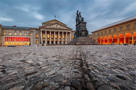 simsearch:400-07309915,k - The National Theatre of Munich, Located at Max-Joseph-Platz Square in Munich, Bavaria, Germany Stock Photo - Budget Royalty-Free & Subscription, Code: 400-07445495