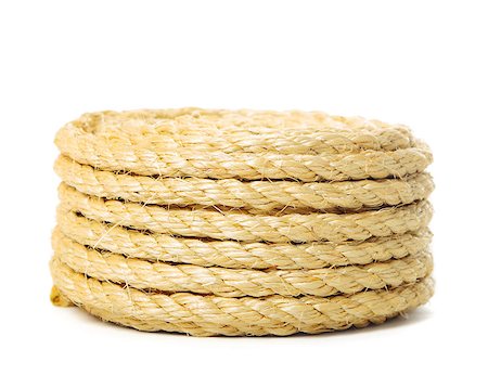 paleka (artist) - Roll of rope on pure white background Stock Photo - Budget Royalty-Free & Subscription, Code: 400-07450805