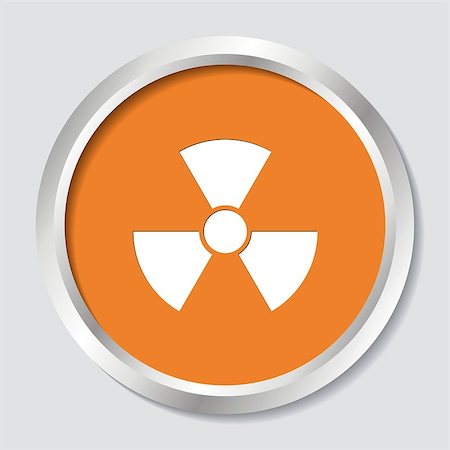 White vector radioactivity sign on orange button Stock Photo - Budget Royalty-Free & Subscription, Code: 400-07464023
