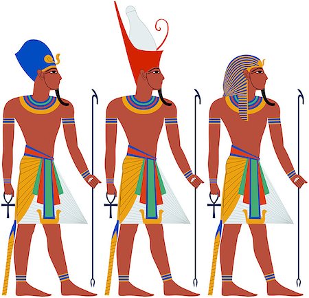 egypt symbols vector - Vector illustration of ancient Egypt Pharaoh three pack. Stock Photo - Budget Royalty-Free & Subscription, Code: 400-07464288