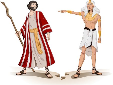 simsearch:400-07329068,k - Vector illustration of Pharaoh sending Moses away. Stock Photo - Budget Royalty-Free & Subscription, Code: 400-07464293