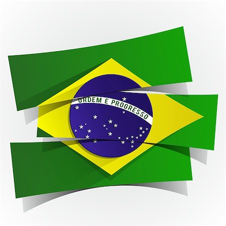 simsearch:400-07544917,k - Creative Abstract Brazilian Flag vector illustration Stock Photo - Budget Royalty-Free & Subscription, Code: 400-07464665