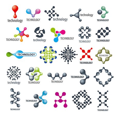 physics icons - vector collection of different technological logos Stock Photo - Budget Royalty-Free & Subscription, Code: 400-07465797