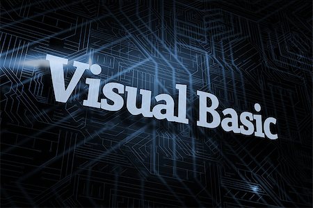 The word visual basic against futuristic black and blue background Stock Photo - Budget Royalty-Free & Subscription, Code: 400-07468792