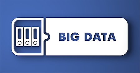 Big Data Concept. White Button on Blue Background in Flat Design Style. Stock Photo - Budget Royalty-Free & Subscription, Code: 400-07461793