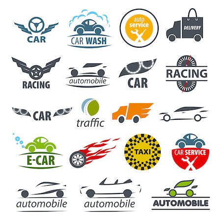 biggest collection of vector logos Car Stock Photo - Budget Royalty-Free & Subscription, Code: 400-07462356