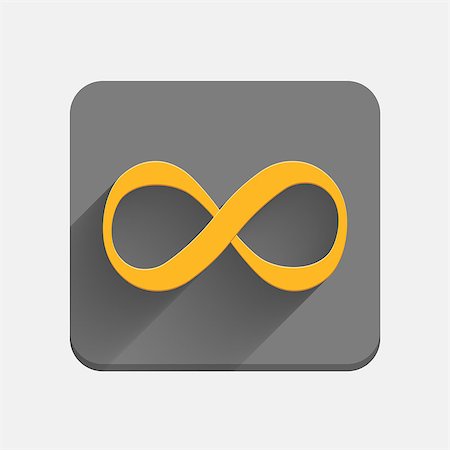 simsearch:400-07418602,k - Infinity symbol icon, flat design, vector eps10 illstration Stock Photo - Budget Royalty-Free & Subscription, Code: 400-07462597