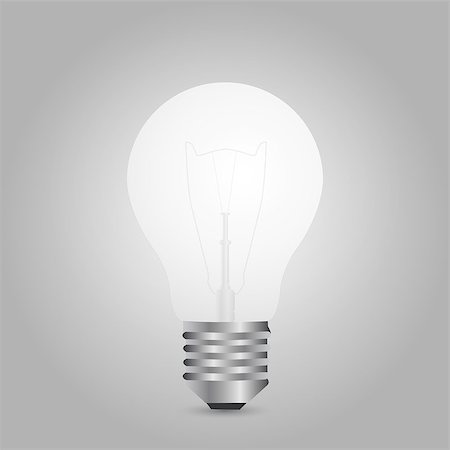 Illustration of a lightbulb isolated on a gray background. Stock Photo - Budget Royalty-Free & Subscription, Code: 400-07475564