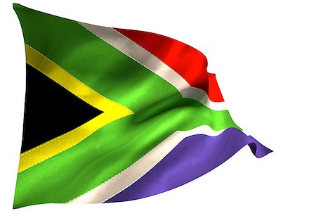 South africa flag on white background Stock Photo - Budget Royalty-Free & Subscription, Code: 400-07476941