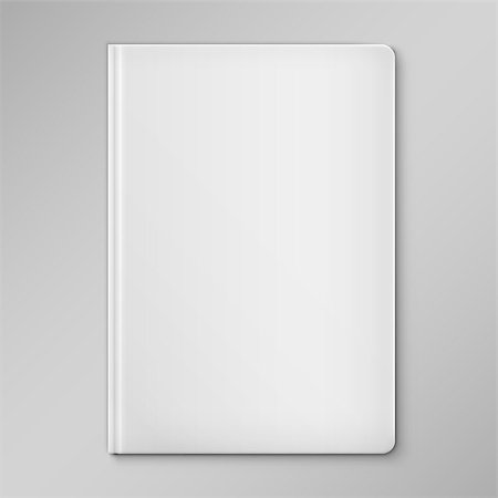 Isolated White Blank Book Cover. Vector Illustration. Stock Photo - Budget Royalty-Free & Subscription, Code: 400-07470137