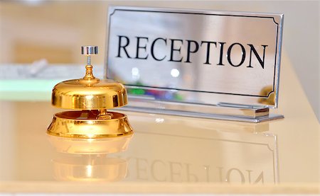 ring the bell - hotel bell on the table Stock Photo - Budget Royalty-Free & Subscription, Code: 400-07486411