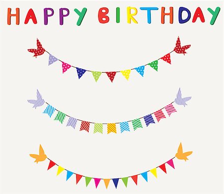 simsearch:400-06628533,k - vector birthday bunting Stock Photo - Budget Royalty-Free & Subscription, Code: 400-07486454
